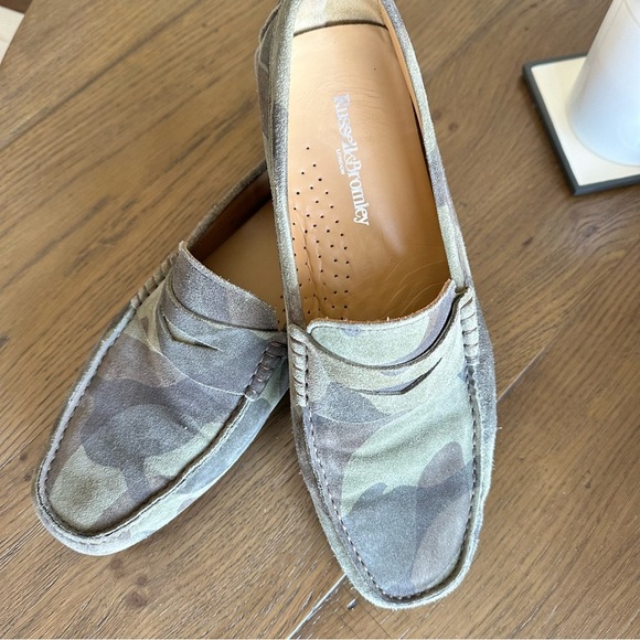 Russell & Bromley men’s camo print suede slip ons, loafers, driver - Picture 12 of 14